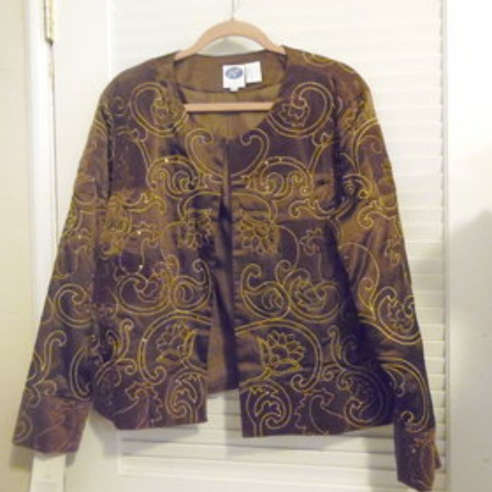 DG2 by Diane Gilman Open Front Jacket Size Large